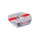 Pyrex COOK&HEAT szögl. sütőtál+műa.tető 20x17x6 cm 1l