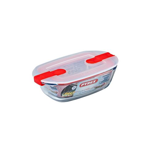Pyrex COOK&HEAT tégl. sütőtál+műa.tető 17x10x5 cm 0,4l