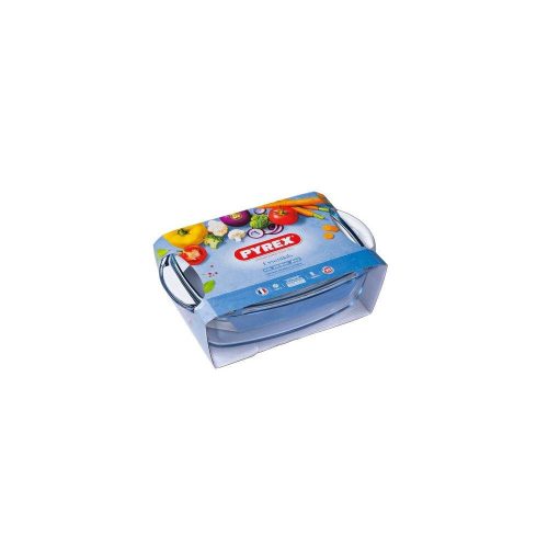 Pyrex ESSEN szögl.sütőtál+fedő 4,5l (3l+1,5l)