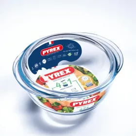   PYREX kerek sütőtál fedővel 4in1 csomag, 2,1l (1,6l+0,5l)