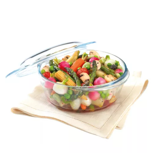PYREX kerek sütőtál fedővel 4in1 csomag, 2,1l (1,6l+0,5l)