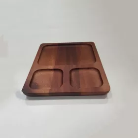 Fa kínáló szögl. 20x26x2 cm osztott