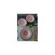 Quality Ceramic LUXE kerámia étkészlet rózsaszín-szürke (18 részes)