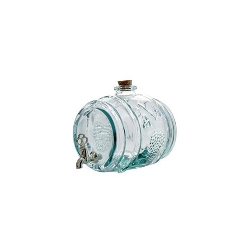 Vidrios 'Zöld hordó csappal 17 cm 2 L /RACIMOS/