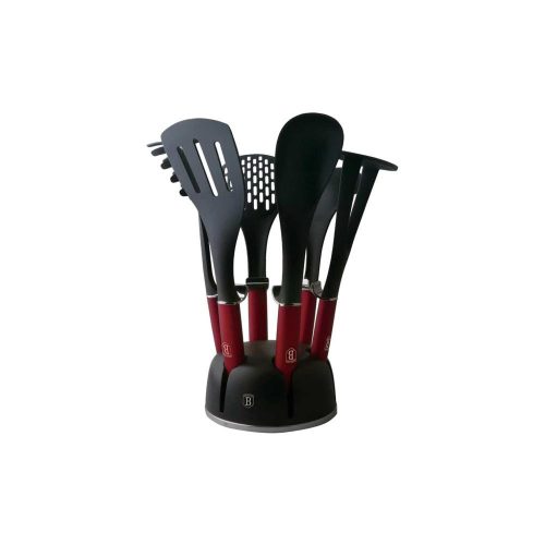 Berlinger Haus 7 részes konyhai tálalóeszköz állvánnyal (Metallic Line Burgundy) - BH-6241N