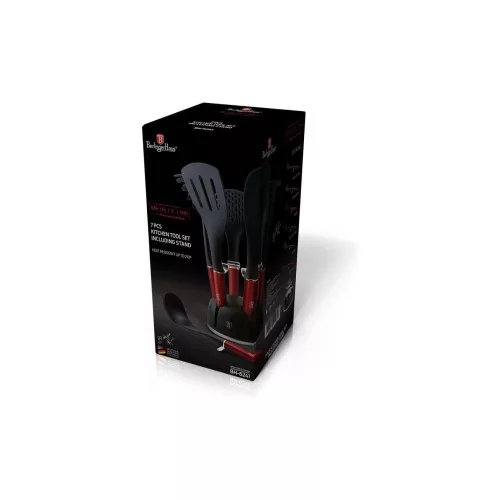 Berlinger Haus 7 részes konyhai tálalóeszköz állvánnyal (Metallic Line Burgundy) - BH-6241N