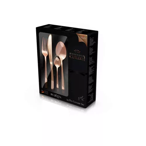 Berlinger Haus 24 részes evőeszköz készlet, szatén rose gold / BH-2637A /