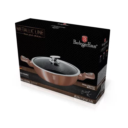 Berlinger Haus ROSE GOLD bevonatos SERPENYŐ 28 cm (szeletsütő) - INDUKCIÓS / BH-1519N /