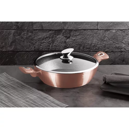 Berlinger Haus ROSE GOLD bevonatos SERPENYŐ 28 cm (szeletsütő) - INDUKCIÓS / BH-1519N /