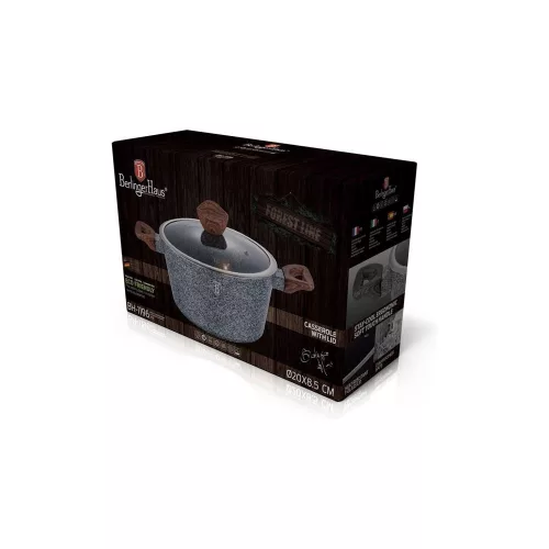 Berlinger Haus FOREST LINE bevonatos LÁBOS üvegfedővel 30 cm 8,0 l (indukciós) / BH-7150 /