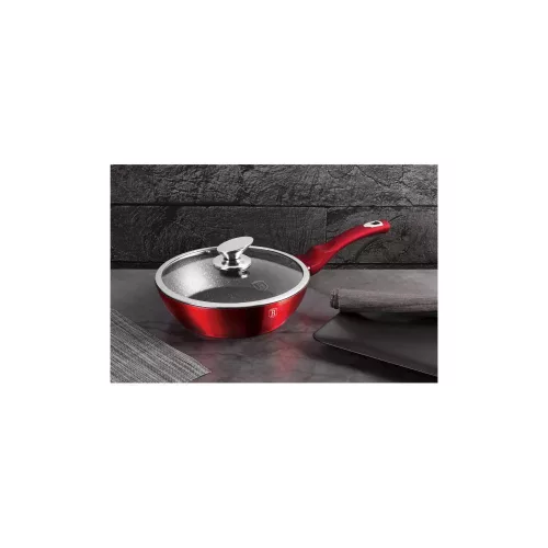 Berlinger Haus BURGUNDY bevonatos MÉLY SERPENYŐ Fedővel 24 cm (szeletsütő) - INDUKCIÓS / BH-125