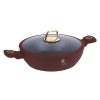 Berlinger Haus LEONARDO bevonatos SERPENYŐ + üveg fedő 28 cm (szeletsütő) - INDUKCIÓS / BH-8038