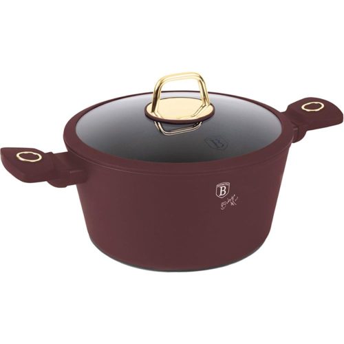 Berlinger Haus LEONARDO bevonatos LÁBOS üvegfedővel 28cm 6,1l / BH-8042 /