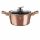 Berlinger Haus ROSE GOLD bevonatos LÁBOS üveg fedővel  24cm 4,1l / BH-1515N / 
