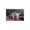 Berlinger Haus ROSE GOLD bevonatos LÁBOS üveg fedővel  28cm 6,1l / BH-1516N /