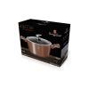 Berlinger Haus ROSE GOLD bevonatos LÁBOS üveg fedővel  28cm 6,1l / BH-1516N /