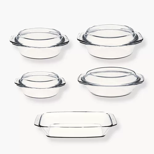 Simax hőálló üvegtál készlet  (9 darabos)