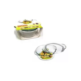 Simax  hőálló sütőtál mély kerek tál 2,8+0,5 liter