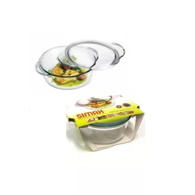 Simax  hőálló sütőtál mély kerek tál 1,5+0,3 liter