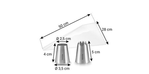 Tescoma GrandCHEF krokett készlet, 10 zsák, 2 adagolófej