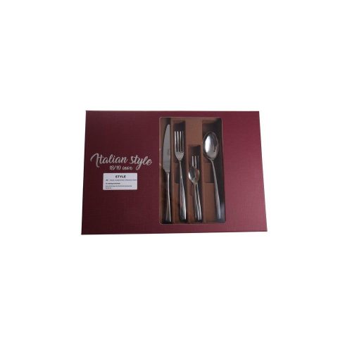 Salvinelli STYLE rozsdamentes evőeszköz készlet 30 r. 2,5 mm BORDÓ doboz