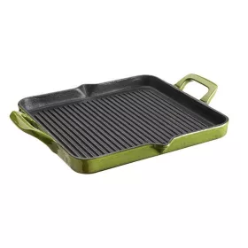   La Cuisine GREEN öntöttvas grillsütő 29 x 26 cm (2 fülű)