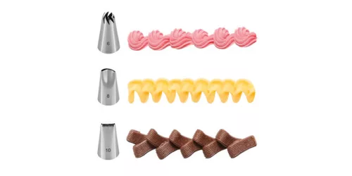 Tescoma DELÍCIA díszítőfejek 6 db, rozsdamentes acél