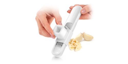 Tescoma HANDY X-sharp Fokhagyma- és gyömbérreszelő, áztatóval