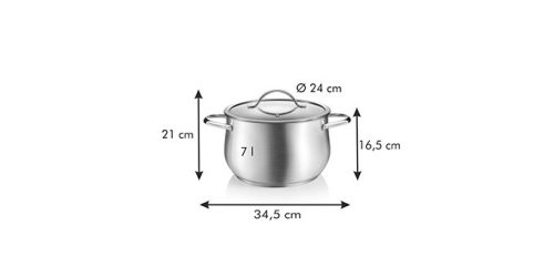 Tescoma HARMONY Fazék fedővel ø 24 cm, 7.0 l
