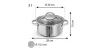 Tescoma SteelCRAFT lábas fedővel ø 20 cm, 3,0 l