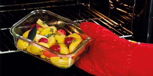 Tescoma FRESHBOX GLASS téglalap alakú ételtároló doboz, 0,4 l