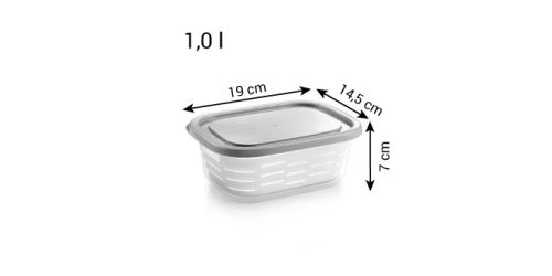 Tescoma 4FOOD tárolódoboz fagyasztóba kosárral 1,0 l