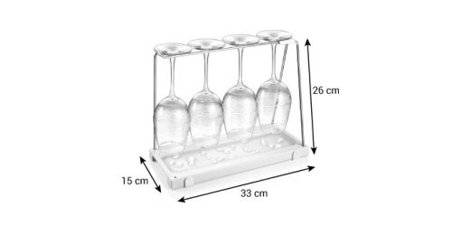 Tescoma FlexiSPACE borospohártartó csepegtetővel 330 x 148 mm