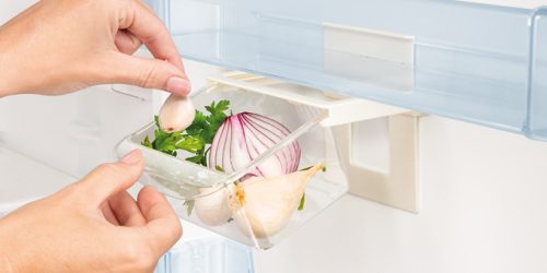 Tescoma FlexiSPACE fiók a hűtőszekrény ajtajára