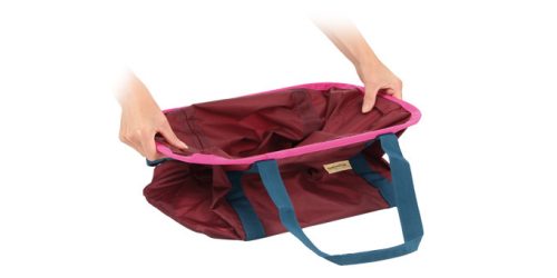 Tescoma Click SHOP! összecsukható bevásárlókosár, bordó