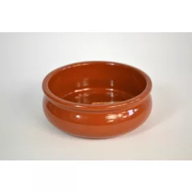   SÜTŐTÁL HASAS KEREK KERÁMIA BARNA MÁZAS ÁTM.:15CM M:5,8 CM