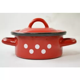 LÁBAS PIROS ZOMÁNC PÖTTYÖS 0,5L