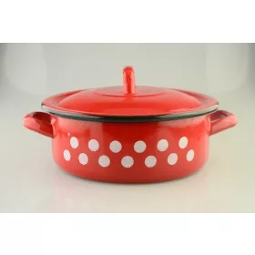 LÁBAS PIROS ZOMÁNC PÖTTYÖS 2,5L