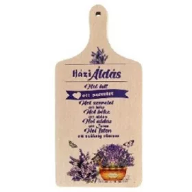   DEKOR VÁGÓDESZKA LEVENDULÁS 16X35CM "HÁZI ÁLDÁS"