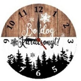 FALIÓRA-KARÁCSONYI DEKORÁCIÓ - BOLDOG KARACSONYT! 28CM