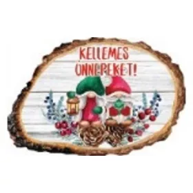   MÁGNES KARÁCSONYI DEKORÁCIÓVAL - KELLEMES UNNEPEKET 10X9CM