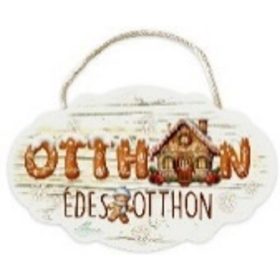 TÁBLA AKASZTHATÓ FA - 24X15CM - OTTHON EDES OTTHON