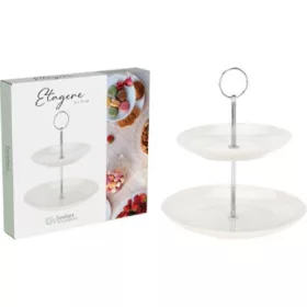 KÍNÁLÓTÁL EMELETES PORCELÁN 20X25CM