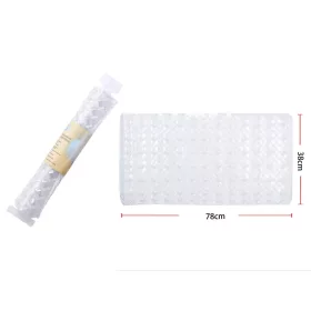 SZŐNYEG PVC CSÚSZÁSGÁTLÓS 38X78CM, FEHÉR