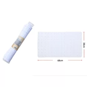 SZŐNYEG PVC CSÚSZÁSGÁTLÓS 38X68CM, FEHÉR