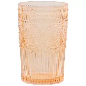 POHÁR ÜVEG NARANCSSÁRGA 360ML 4DB  8X6,5X12,5CM