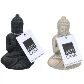 BUDDHA SZOBOR ÜLŐ  CEMENT 7X4X11CM 2 FÉLE