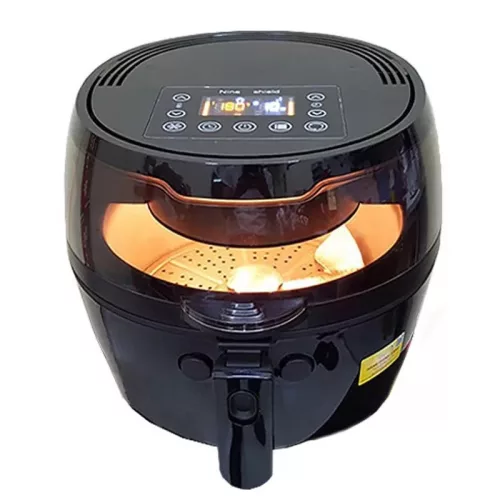 Nineshield Air Fryer 8L 1500W – Légkeveréses Sütő Forgó Lapáttal, Olaj Nélküli Főzéshez
