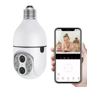   Dupla Kamerás WiFi Kamera Villanykörte Foglalatba – Okos Térfigyelő Kamera 360° Látószöggel