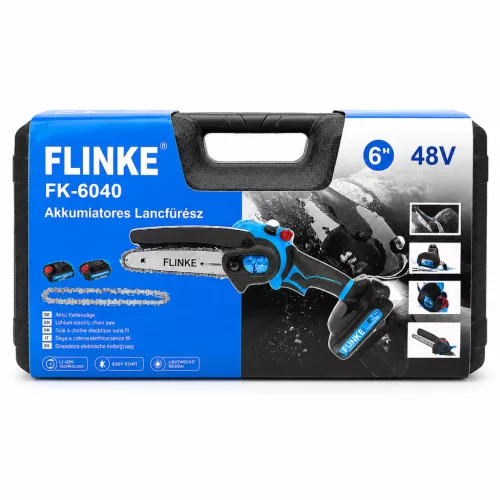 FLINKE FK-6040 Akkus láncfűrész 6" 2 db akkuval 48 V